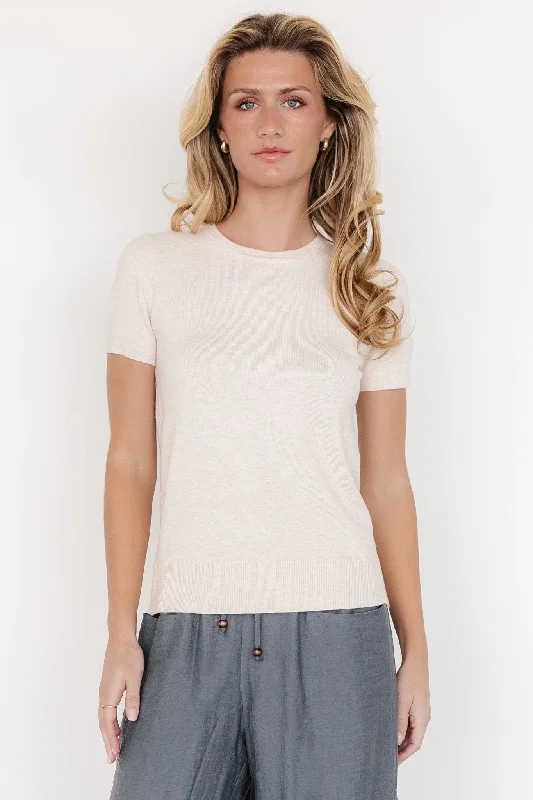 Hannah Knit Top | Oatmeal