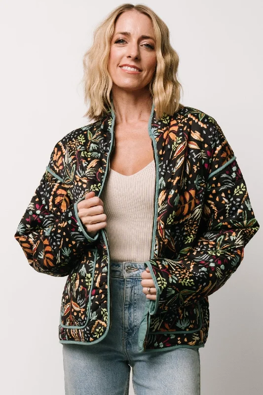 Vida Jacket | Black + Multi Print