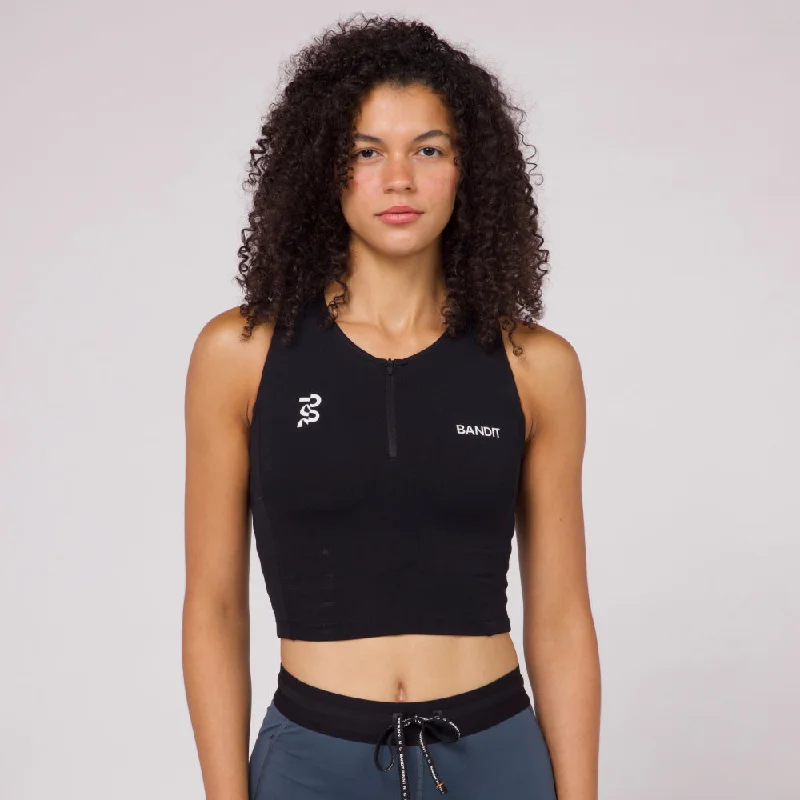 Ares Flex™ Zip Front Race Crop - Black