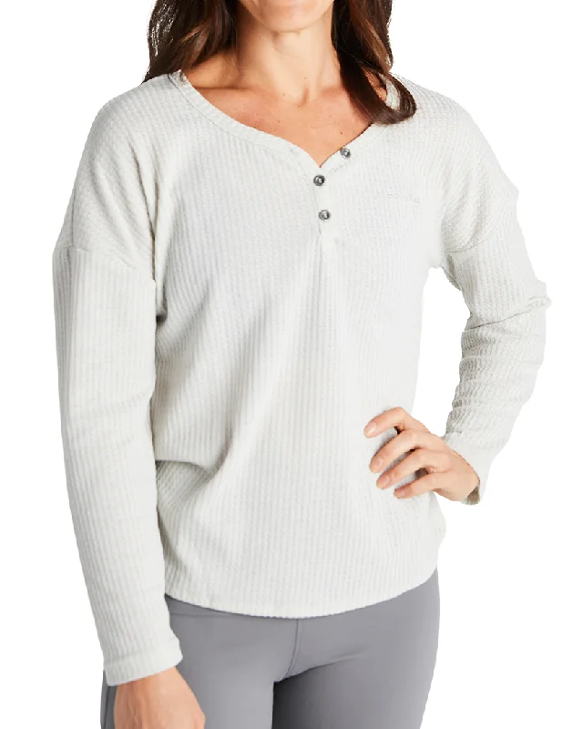 Women's Leisure Waffle Long-Sleeve Shirt