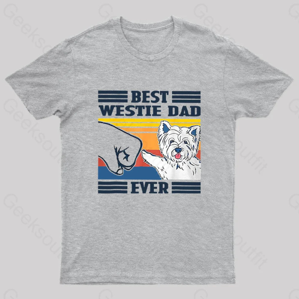 Mens Best Westie Dad Nerd T-Shirt