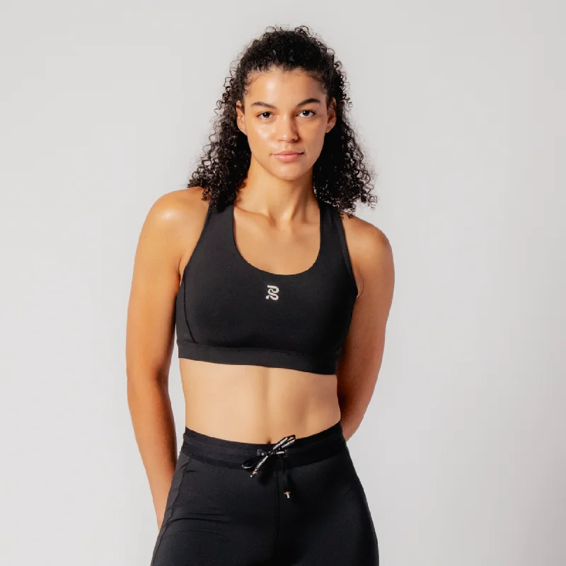 Stamina™ Scoop Neck Run Bra - Black