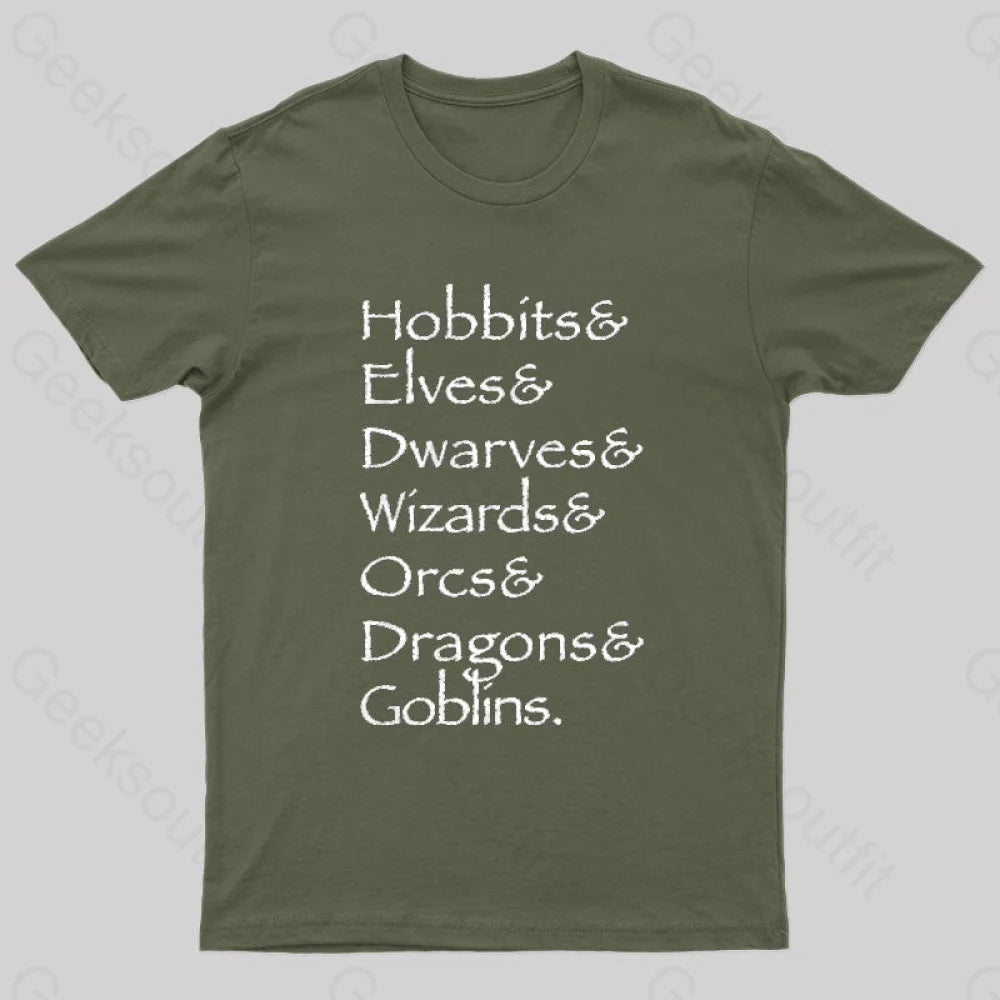 Hobbit Lineup Geek T-Shirt