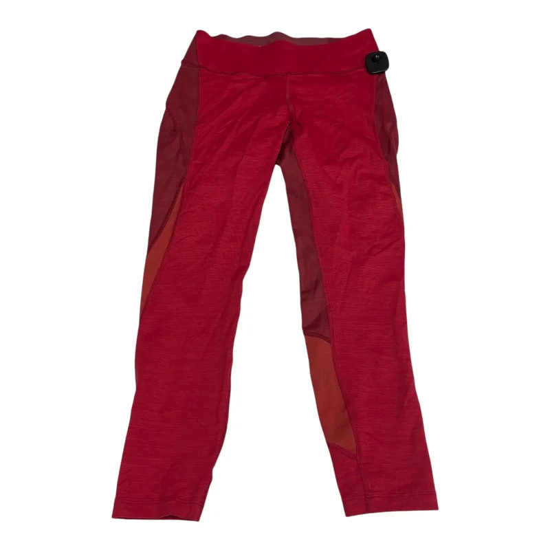 Athletic Leggings By Outdoor Voices In Red, Size: M