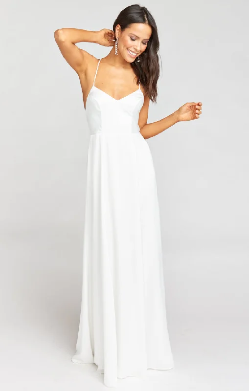 Godshaw Goddess Gown ~ Ivory Luxe Satin