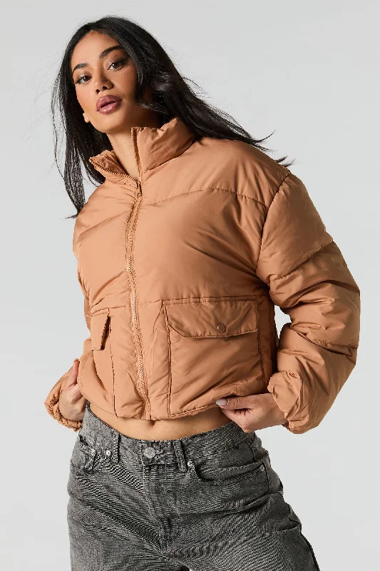 Mock Neck Puffer Jacket