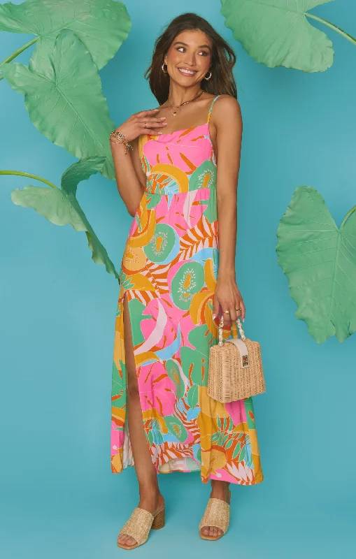 Julia Maxi Dress ~ Tropical Fruit