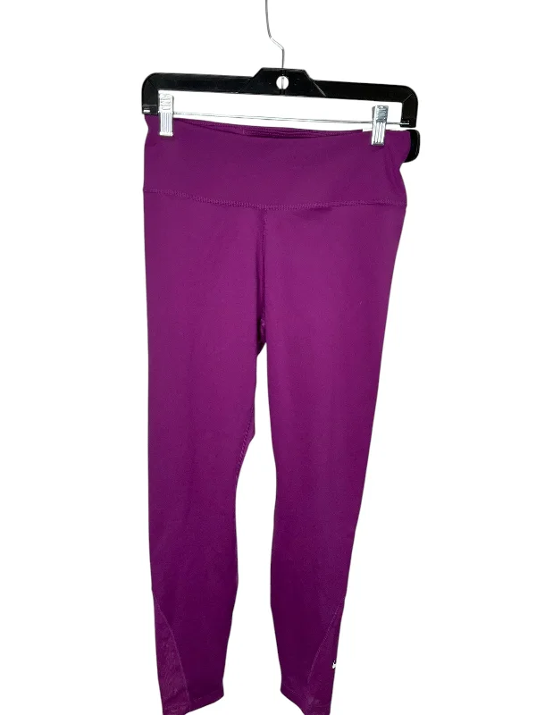 Athletic Leggings By Nike In Purple, Size: M