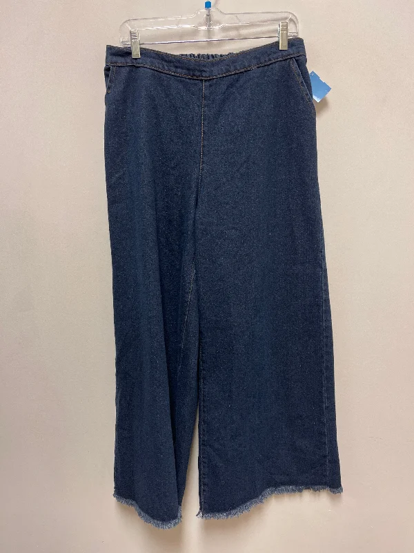 Jeans Wide Leg By Clothes Mentor In Blue Denim, Size: 14