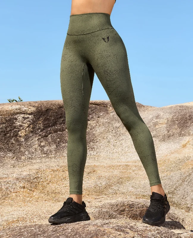 Scrunch Butt Leggings - Moss Green Tie Dye