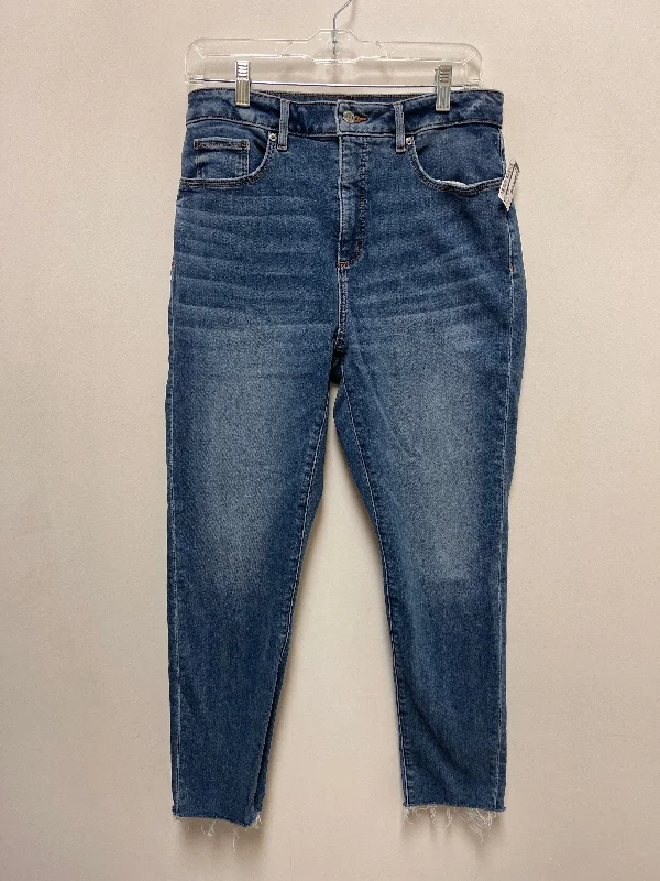 Jeans Skinny By Loft In Blue Denim, Size: 10