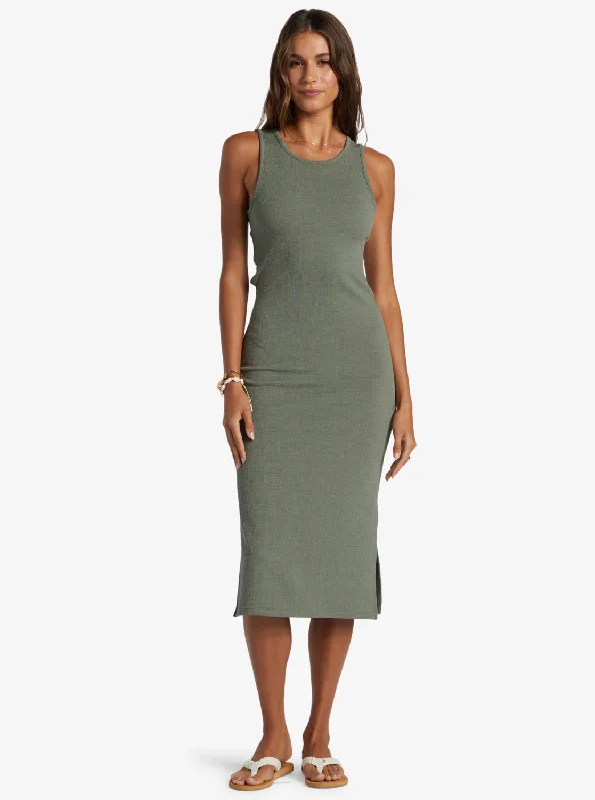 Good Keepsake Midi Dress - Agave Green