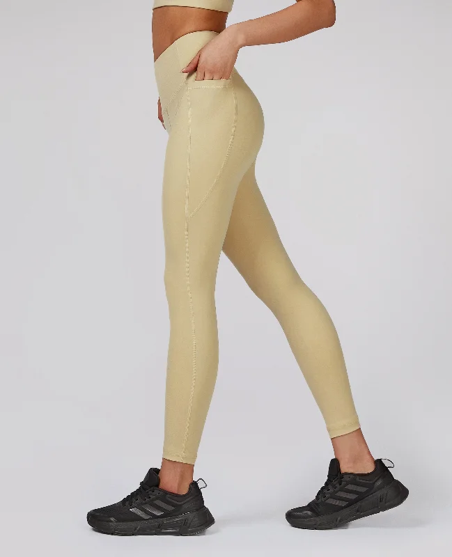 High-waisted Gym Leggings - Light Yellow