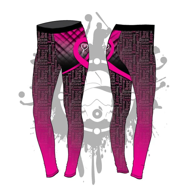 Fight For Love Cancer Awareness Full Length Leggings