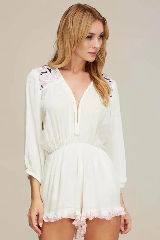 Naomi Dressy Romper White