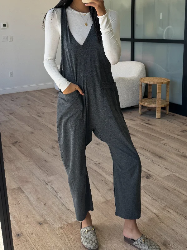 Hendrix Relaxed Jumpsuit | Heathered Charcoal