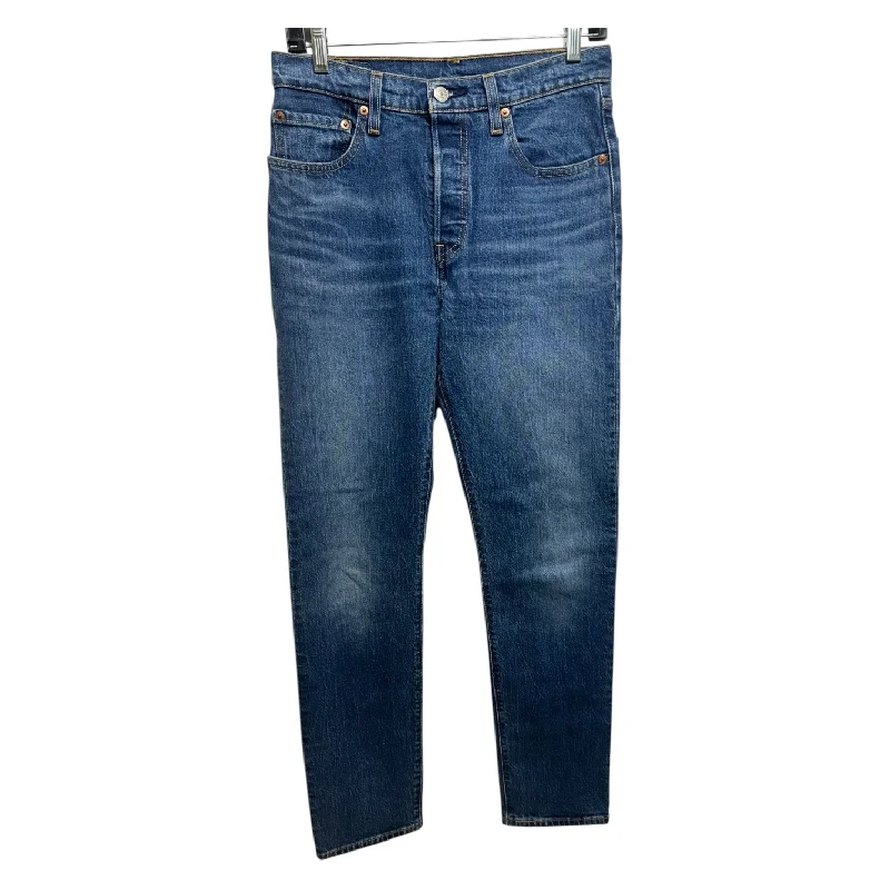 Jeans Straight By Levis In Blue Denim, Size: 4