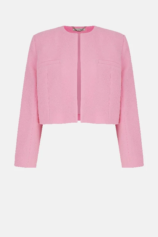 Mirca Jacket In Pink Double Crepe