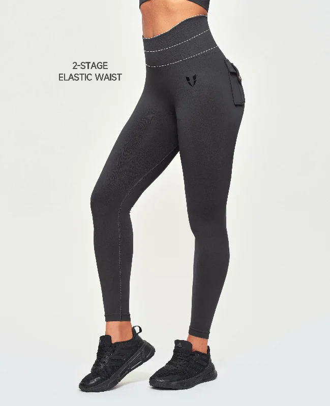 Seamless Cargo Leggings - Lava Gray