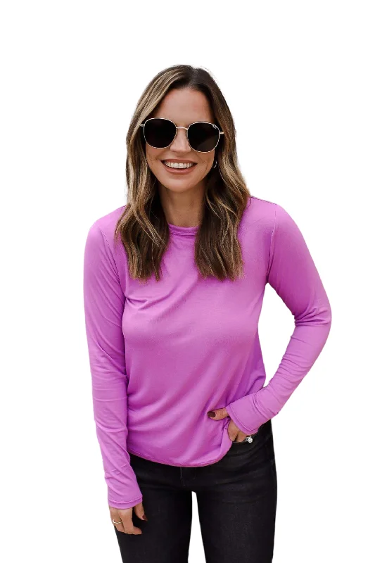 ASC Modal Long Sleeve Top- Violet