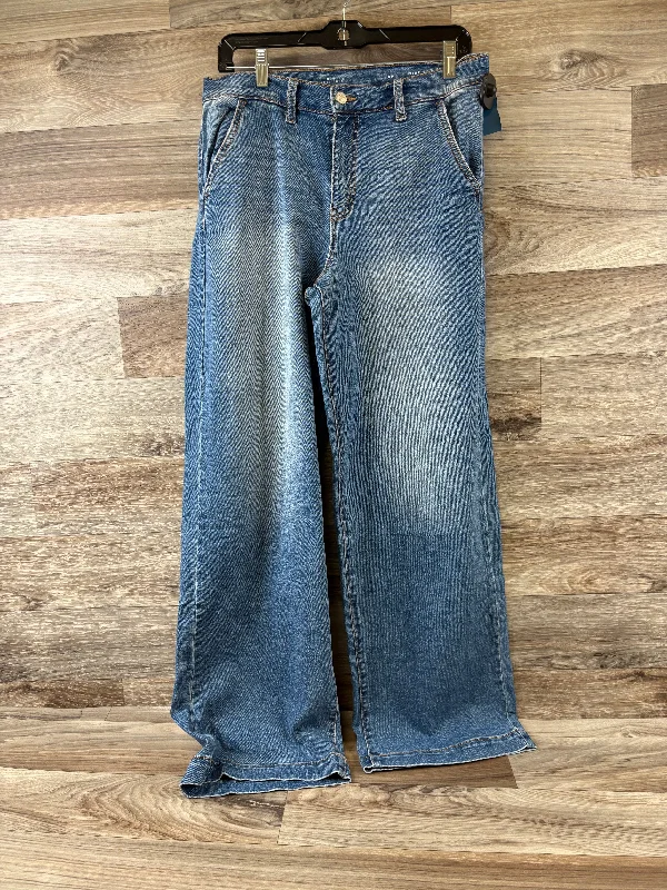 Jeans Wide Leg By New Directions In Blue Denim, Size: 8