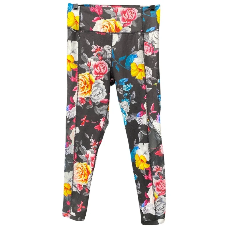 Athletic Leggings By Zyia In Floral Print, Size: 8