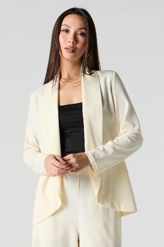 Crepe Open Front Blazer